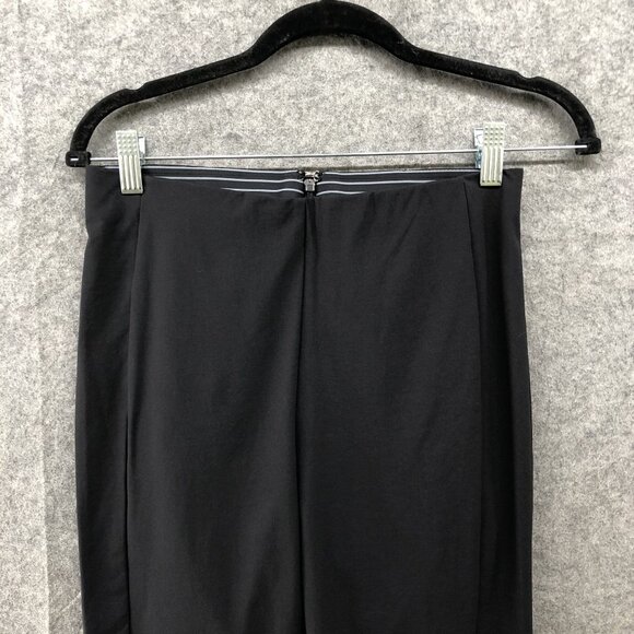 Athleta Black Ankle Pants Womens Size 4 Mid Rise Split Hems Slim Dress Pant - Picture 3 of 9